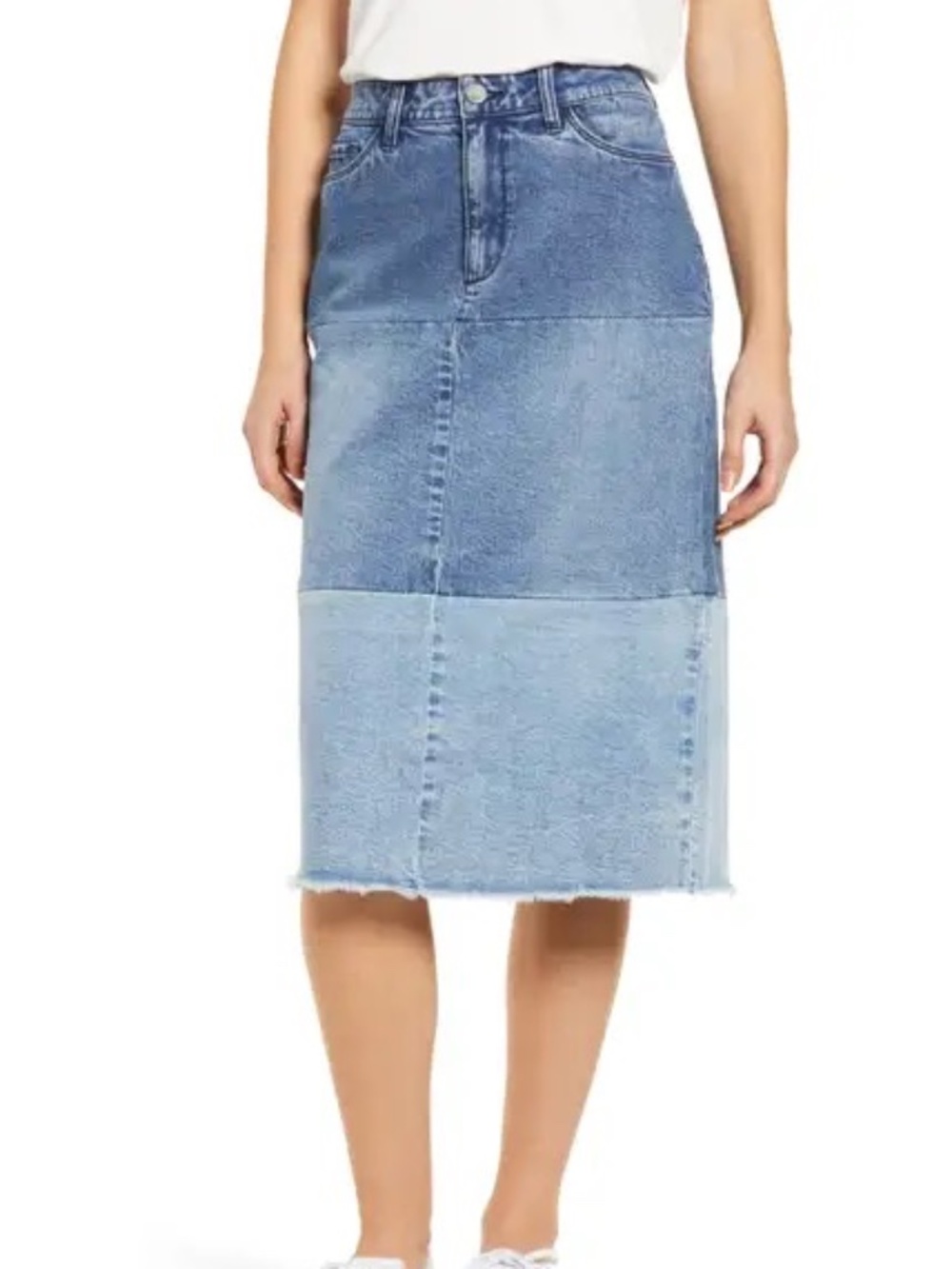 Wash Lab Pieced Denim Skirt